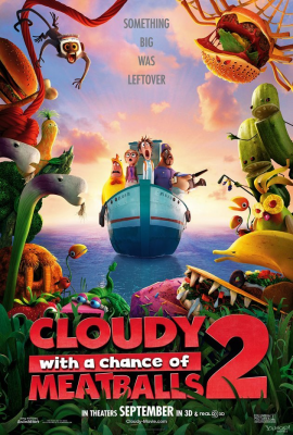 Облачно, возможны осадки 2: Месть ГМО (Cloudy with a Chance of Meatballs 2) movie poster